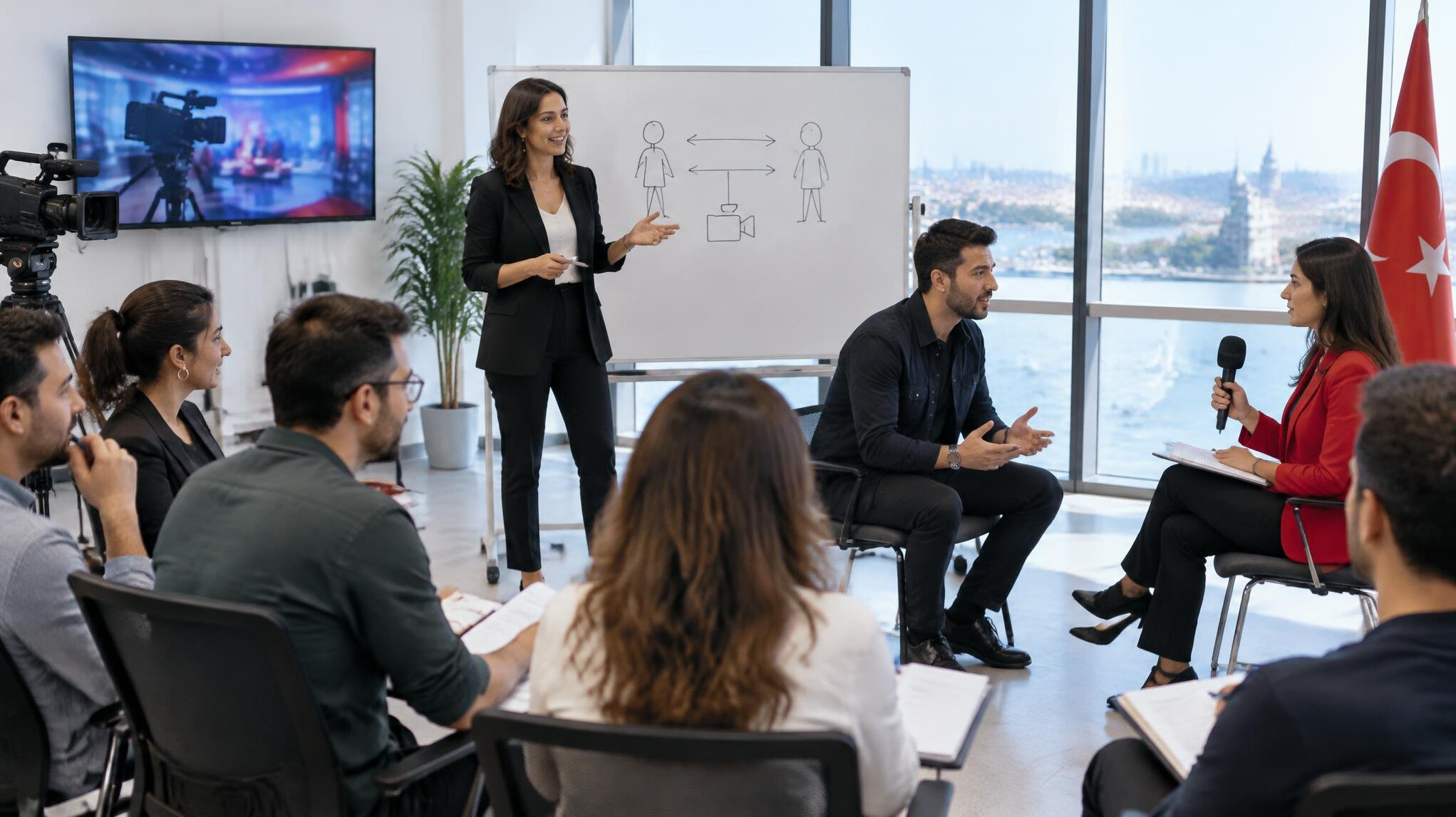 Group of professionals in a training session